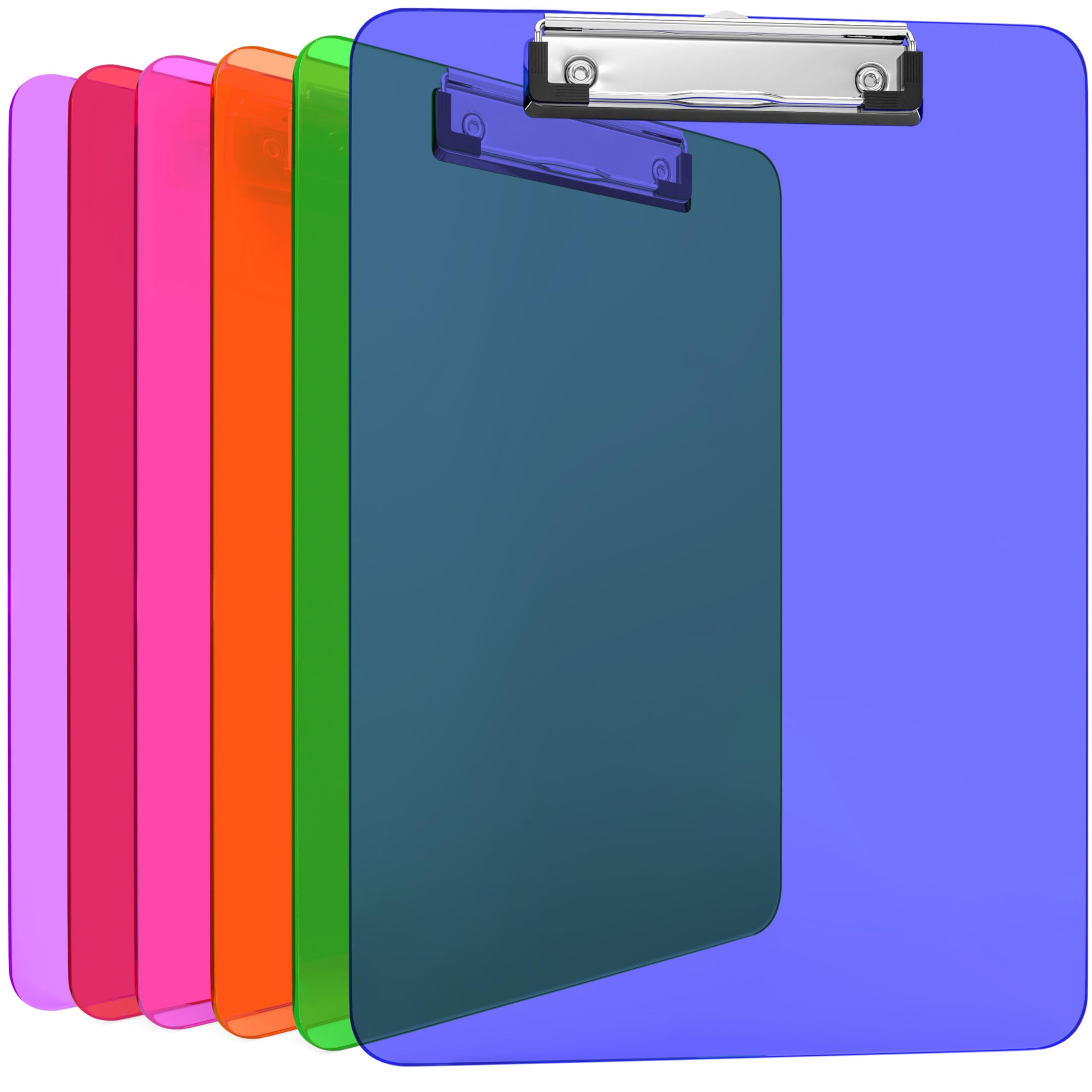 Amazon.com : Kiggos Plastic Clipboards 6 Pack, Transparent Low